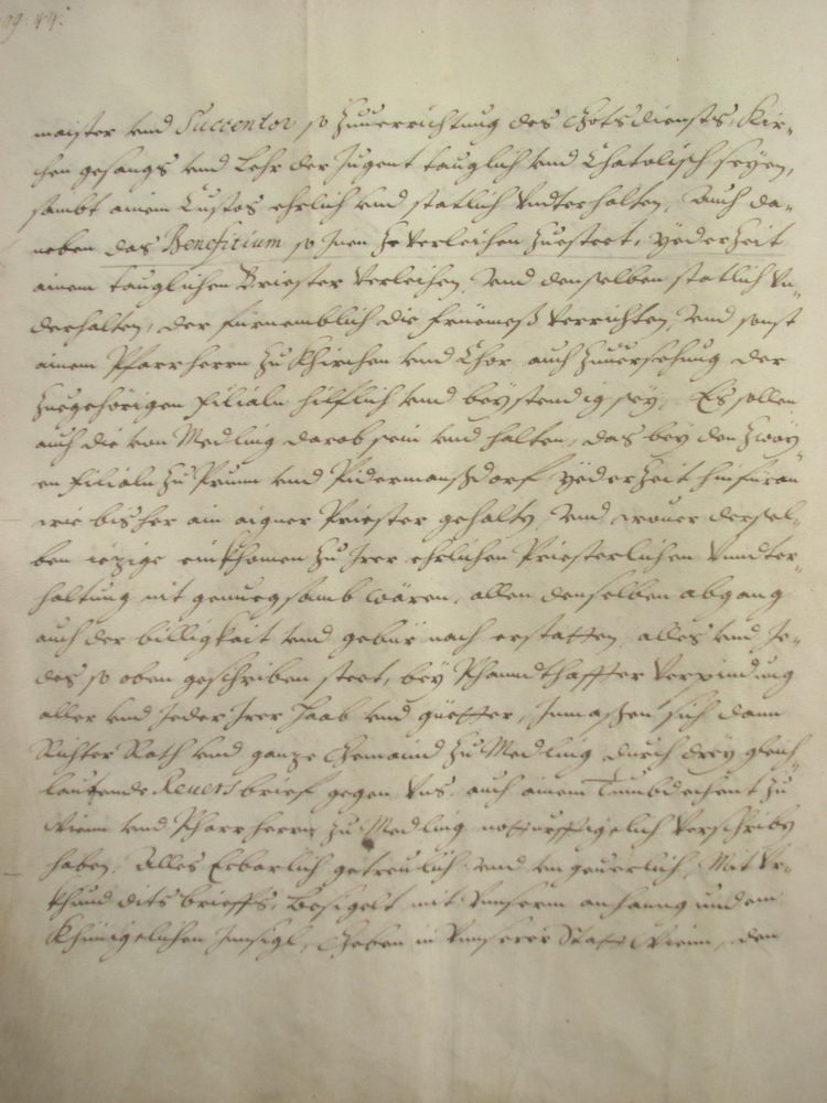 Kaiserlicher Gabebrief fr den Markt Mdling, 12. Nov. 1556