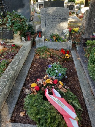 Grab von Wilhelm Mller am Friedhof Mdling