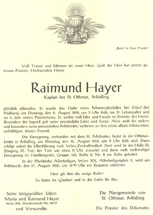 Kaplan Raimund Hayer