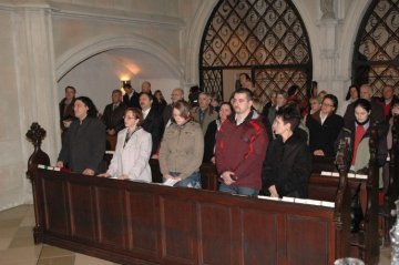 Polnische Gemeinde whrend der Messe